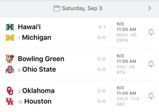 Illustration for article titled Saturday College Football Thread